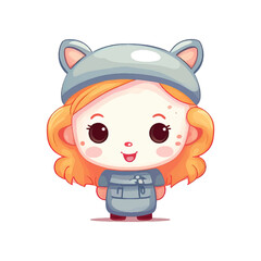 cute children cartoon character vector illustration