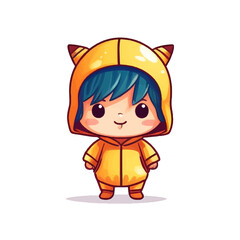 cute children cartoon character vector illustration