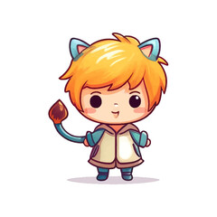 cute children cartoon character vector illustration