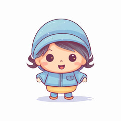 cute children cartoon character vector illustration