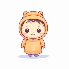 cute children cartoon character vector illustration