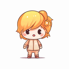 cute children cartoon character vector illustration