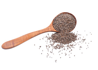 Pile of black sesame seeds isolated transparent png