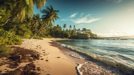 Fototapeta na wymiar Beach on a tropical island