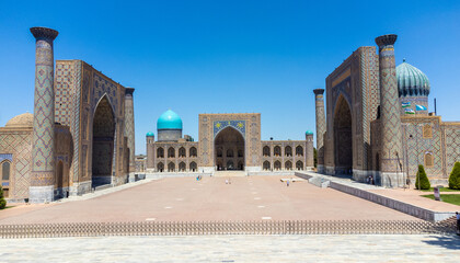 Fototapeta na wymiar Registan Square in Samarkand Uzbekistan