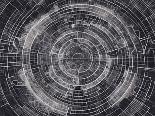 Obraz premium abstract circle technology background. Generative AI illustration