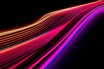 Abstract Colorful Background Illuminated with Neon Lights: A Vibrant and Glowing Wallpaper for Your Home or Office, Generative AI.