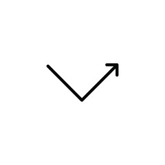 arrow, rebound icon. Simple thin line, outline vector of Arrows icons for UI and UX, website or mobile application