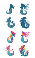 beautiful mermaid illustration for your design