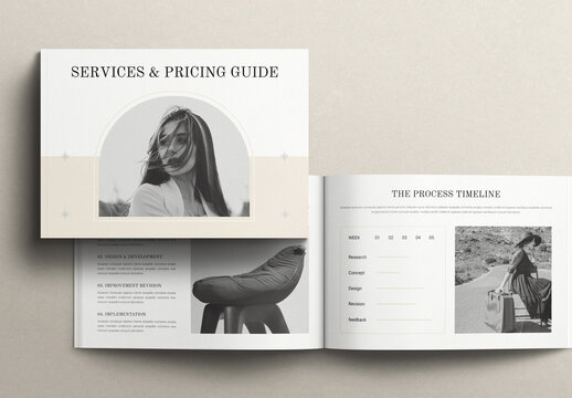 Services and Pricing Guide Layout Landscape