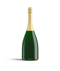 Champagne Bottle 3D-Illustration