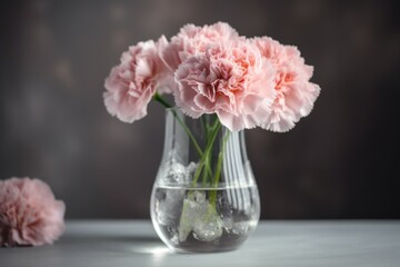 Pink carnation. Generate Ai