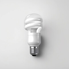 Energy saving light bulb isolated on white background. Energy saving light bulb illustration. Generative ai.	
