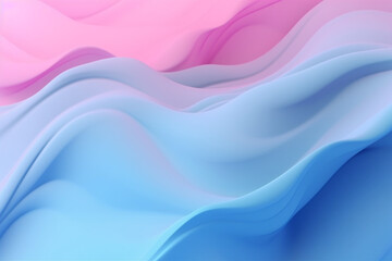 Abstract Soft Curve Light Blue and Soft Pink Background, created with AI technology