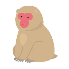 ニホンザルのイラスト