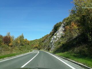 Highway on an afternoon in the autumn of 2017