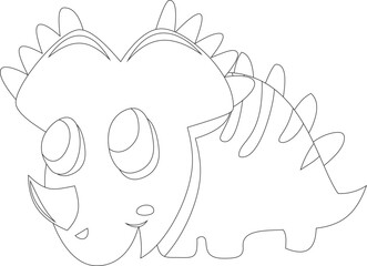 Cartoon Dinosaur Vector Graphic