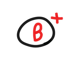 Vector circle of grade B plus.