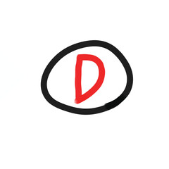 vector circle of grade D.