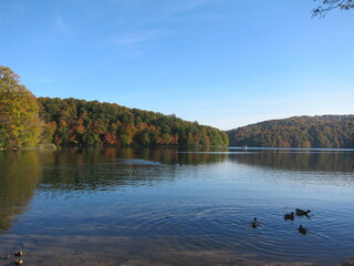 Plitvice Park on a sunny autumn day in 2017