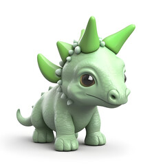 Cute lovely small dinosaur 3d rendering.