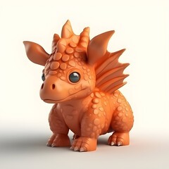 Fototapeta premium Cute lovely small dinosaur 3d rendering.