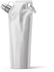 Soft Plastic Foldable Beverage Water Pouch Bottle 3D Rendering