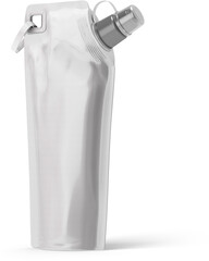 Fototapeta na wymiar Soft Plastic Foldable Beverage Water Pouch Bottle 3D Rendering