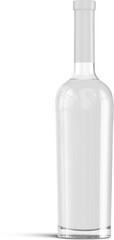 Rum Vodka Bottle With Liquid 3D Rendering