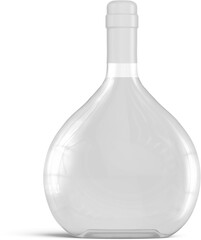 Rum Vodka Wodka Bottle With Liquid 3D Rendering
