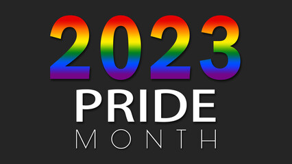 Happy Pride Month 2023 LGBT Rainbow Pride Flag Background