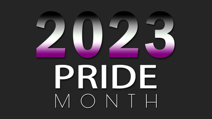 Happy Pride Month 2023 Asexual Pride Flag Background