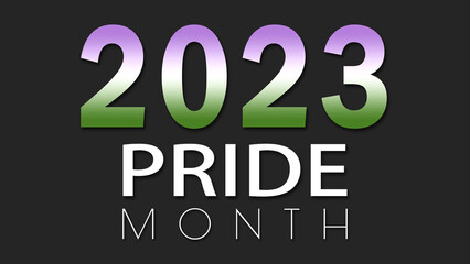 Happy Pride Month 2023 Genderqueer Pride Flag Background