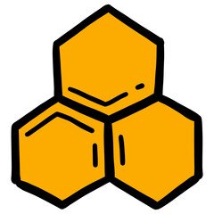 Honeycomb doodle cartoon icon