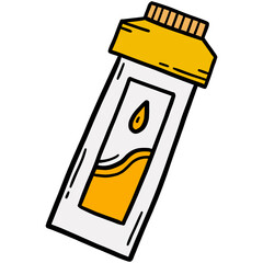 Wax cartridge for depilation, hair removal, doodle icon
