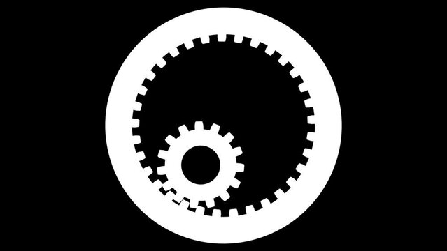 Drehende Zahnr&auml;der als Hintergrund / &Uuml;berblendung
