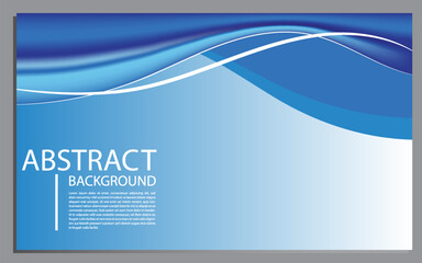 Abstract Background Smooth Blue Gradient Mesh Wave Design. Banner Template Vector