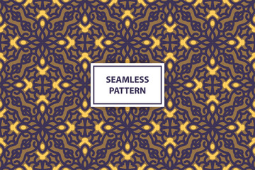 Seamless pattern with floral elements. colorful vector abstract design. Decorative lattice in Arabic style. Background for textile, fabric and wrapping.