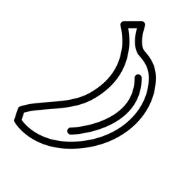 Banana outline icon. Editable stroke. Vector graphics