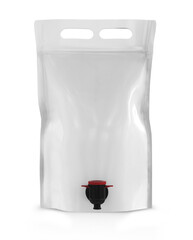Plastic Drink Pouch With Tap Valve 3D-Rendering