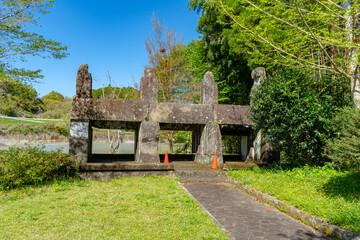 百太郎公園と百太郎溝取入口旧樋門