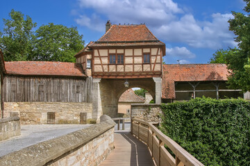 Fototapeta na wymiar Medieval Gate in Rothenburg ob der Tauber, Germany