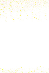 Luxury Abstract Gold Brush Border Stars Glitter Frame PNG File