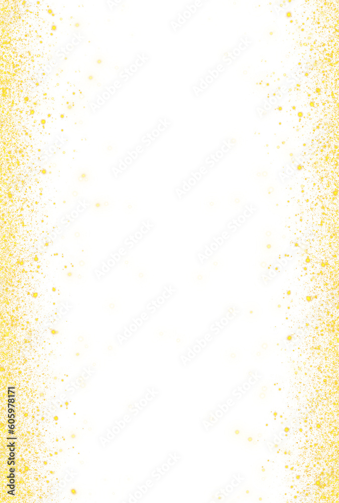 Wall mural luxury abstract gold brush border stars glitter frame png file