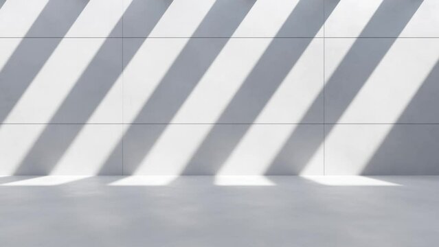 3d rendering of abstract concrete wall structure with shadow.