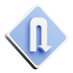 3d rendering water gun illustration for getting to know traffic signs