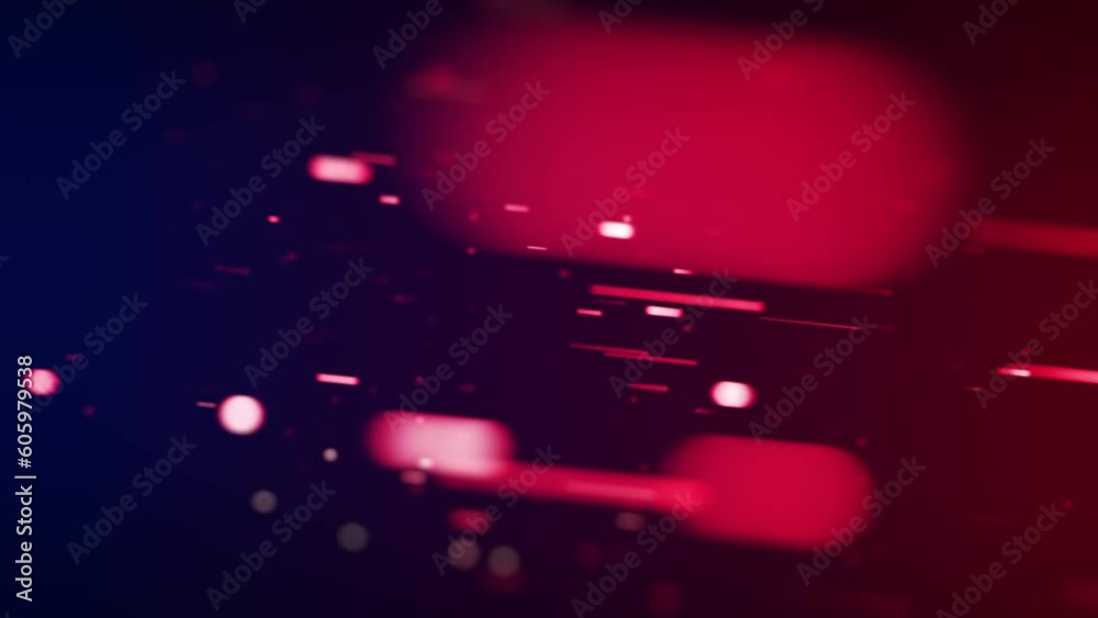 Wall mural abstract flowing neon lines background/ 4k animation of an abstract technology neon design backgroun