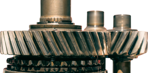 A fragment of the gears of the gearbox of the car during repair