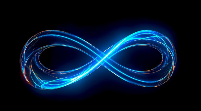 Colorful infinity shape background. infinity symbol. design for advertisement. Generative AI