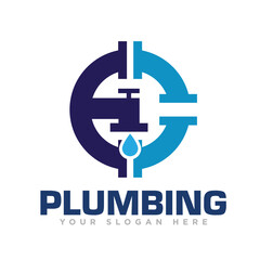 Plumbing Logo Design Illustration